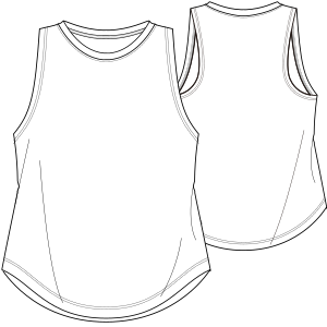 Moldes de confeccion para DAMA Remeras Musculosa deportiva 9770